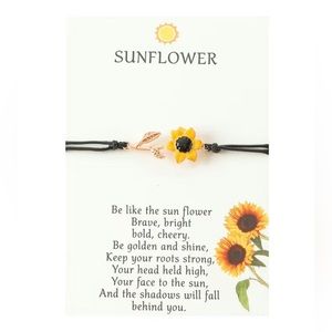 BOGO FREE Sunflower 🌻 adjustable string Bracelet.